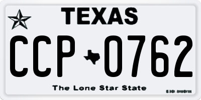 TX license plate CCP0762