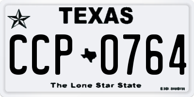 TX license plate CCP0764