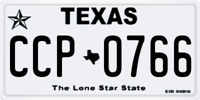 TX license plate CCP0766