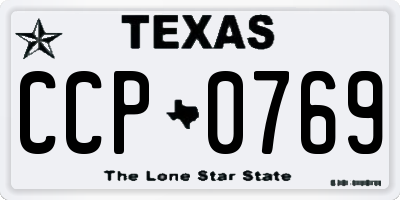 TX license plate CCP0769