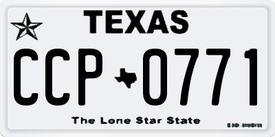 TX license plate CCP0771