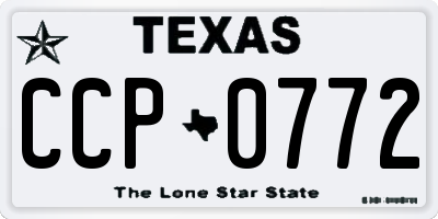 TX license plate CCP0772