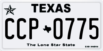 TX license plate CCP0775