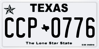 TX license plate CCP0776