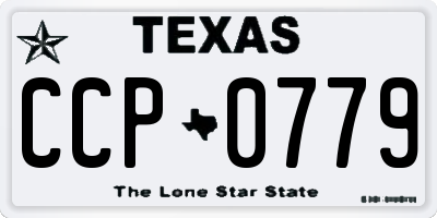 TX license plate CCP0779