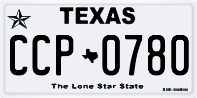 TX license plate CCP0780