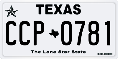 TX license plate CCP0781