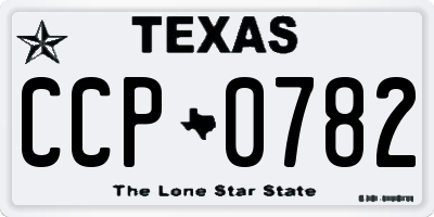 TX license plate CCP0782