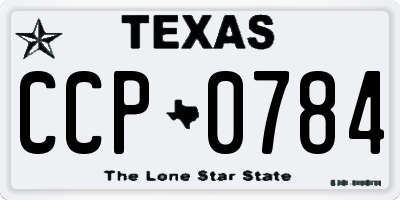 TX license plate CCP0784