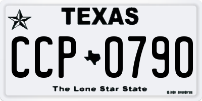 TX license plate CCP0790
