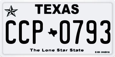 TX license plate CCP0793