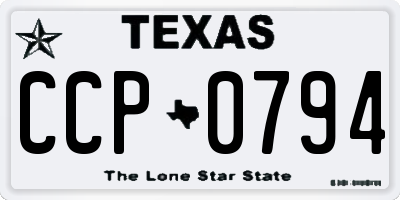 TX license plate CCP0794