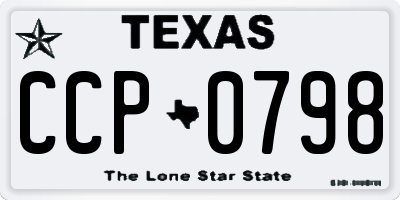 TX license plate CCP0798
