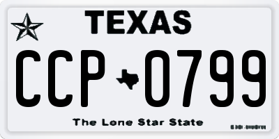 TX license plate CCP0799