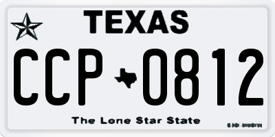 TX license plate CCP0812