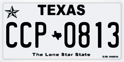 TX license plate CCP0813