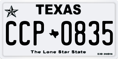 TX license plate CCP0835