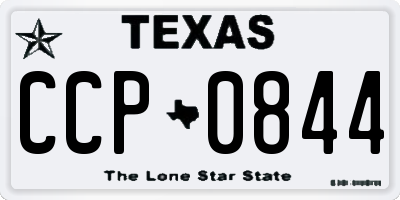 TX license plate CCP0844