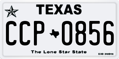 TX license plate CCP0856