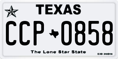 TX license plate CCP0858