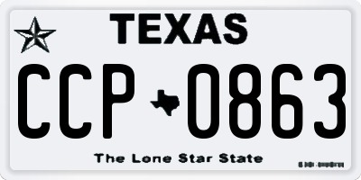 TX license plate CCP0863