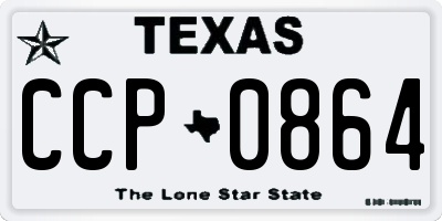 TX license plate CCP0864