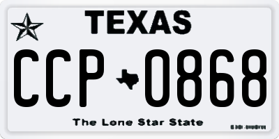 TX license plate CCP0868