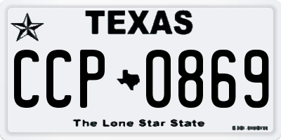 TX license plate CCP0869