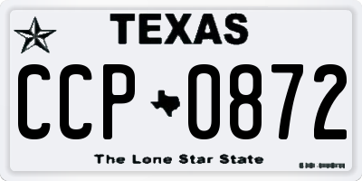 TX license plate CCP0872