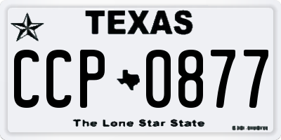 TX license plate CCP0877