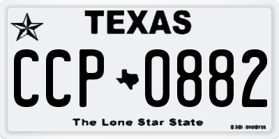 TX license plate CCP0882