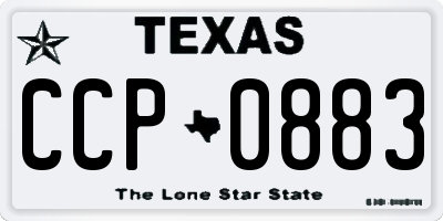 TX license plate CCP0883