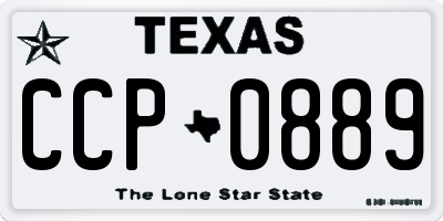 TX license plate CCP0889