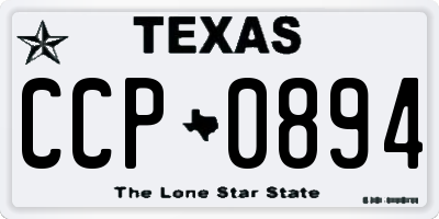 TX license plate CCP0894