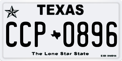TX license plate CCP0896