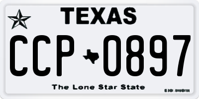 TX license plate CCP0897