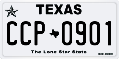 TX license plate CCP0901