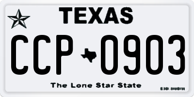 TX license plate CCP0903