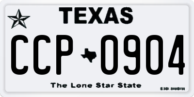 TX license plate CCP0904