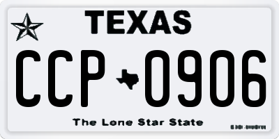 TX license plate CCP0906