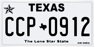 TX license plate CCP0912