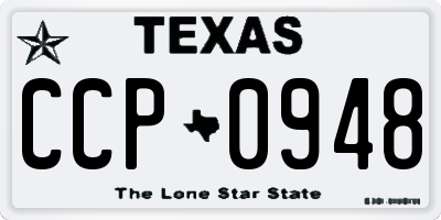 TX license plate CCP0948