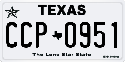 TX license plate CCP0951