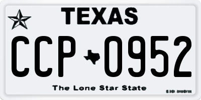 TX license plate CCP0952