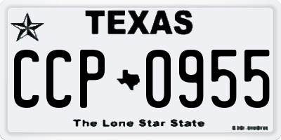 TX license plate CCP0955