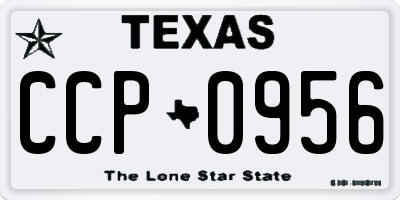 TX license plate CCP0956