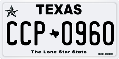 TX license plate CCP0960
