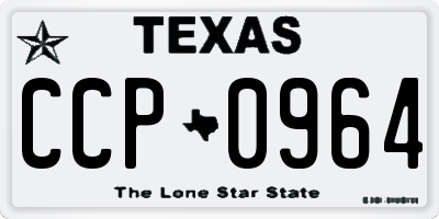 TX license plate CCP0964