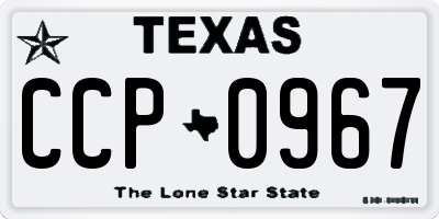 TX license plate CCP0967