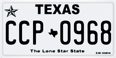 TX license plate CCP0968